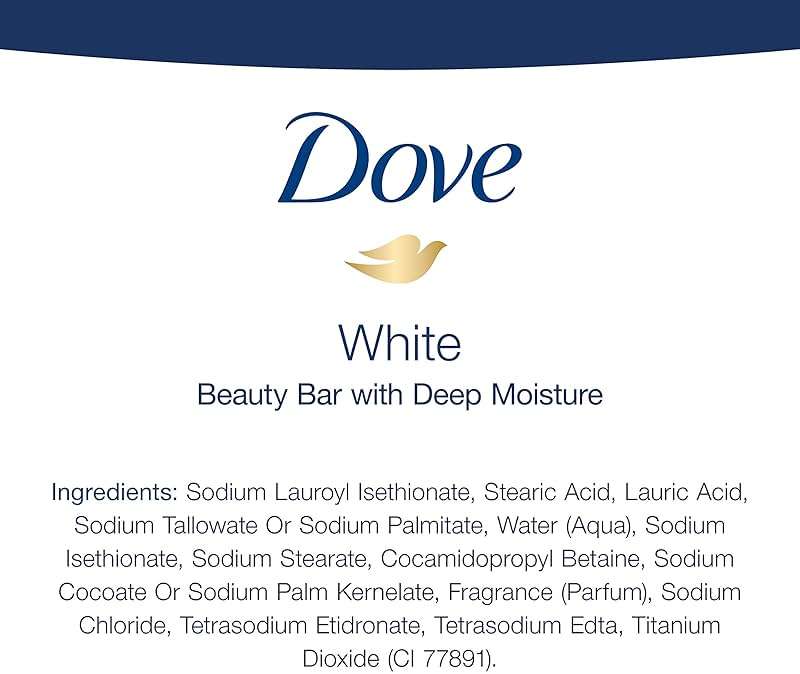 Dove Beauty Bar More Moisturizing than Bar Soap White Effectively Washes Away Bacteria, Nourishes Your Skin 3.75 oz 20 Bars - Image 4