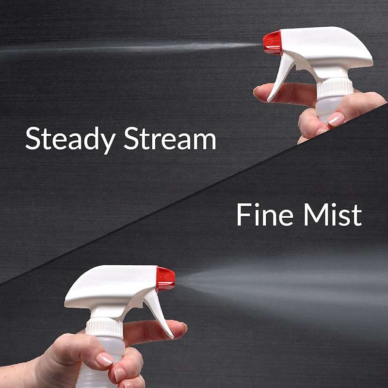 Pinnacle Mercantile Plastic Spray Bottles USA Made 4 Pack 16 oz Leak Proof Empty Refillable Mist/Stream for Cleaning Solutions, Plants, Hair, Bleach, Vinegar, Alcohol Safe - Image 3