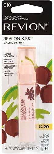 Revlon Kiss Tinted Lip Balm with SPF 20, Hydrating, Flavored, Infused with Natural Fruit Oils, 010 Tropical Coconut, 0.09 oz - Image 7