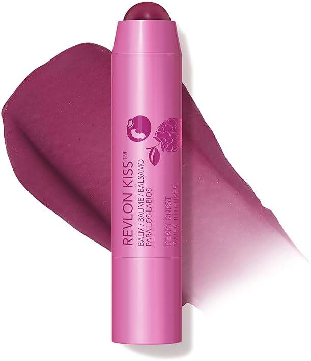 Revlon Kiss Tinted Lip Balm with SPF 20, Hydrating, Flavored, Infused with Natural Fruit Oils, 035 Berry Burst, 0.09 oz - Image 1