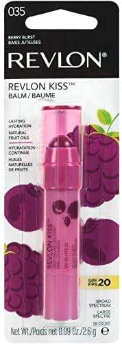 Revlon Kiss Tinted Lip Balm with SPF 20, Hydrating, Flavored, Infused with Natural Fruit Oils, 035 Berry Burst, 0.09 oz - Image 8