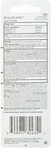 Revlon Kiss Tinted Lip Balm with SPF 20, Hydrating, Flavored, Infused with Natural Fruit Oils, 035 Berry Burst, 0.09 oz - Image 9