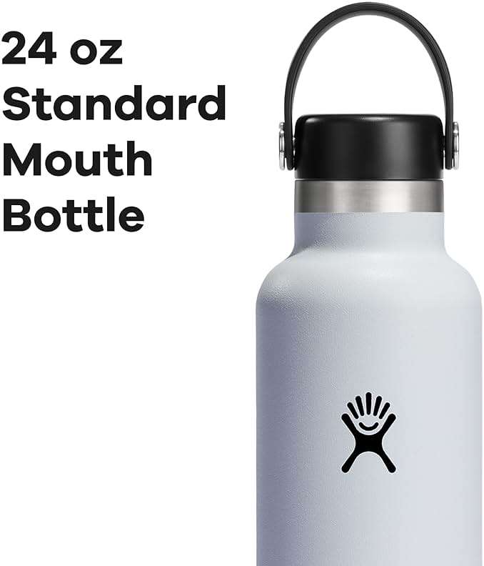 Hydro Flask Water Bottle - Insulated Stainless Steel - Non Spill, Leakproof in 24 Oz White - Image 5