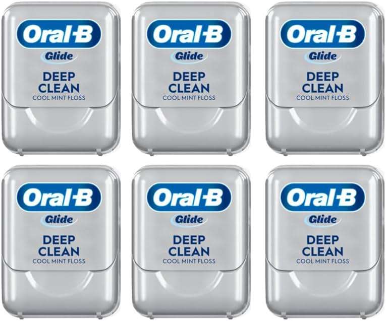 Oral-B Glide Deep Clean Dental Floss, Cool Mint, 6 Pack (262.4 YD Total) - Shred-Resistant Smooth Dental Tape for Tight Spaces - Image 11