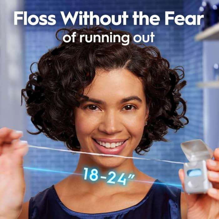Oral-B Glide Deep Clean Dental Floss, Cool Mint, 6 Pack (262.4 YD Total) - Shred-Resistant Smooth Dental Tape for Tight Spaces - Image 5