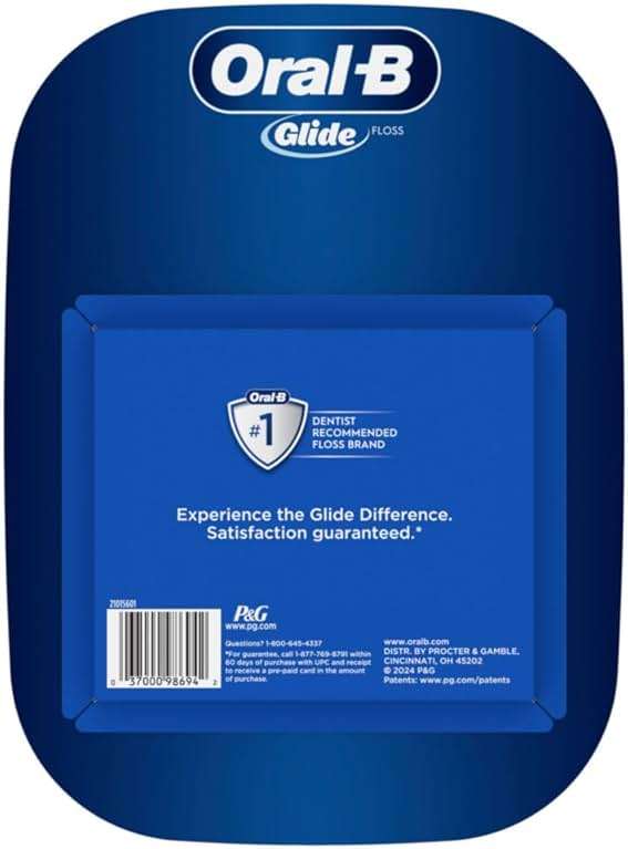 Oral-B Glide Deep Clean Dental Floss, Cool Mint, 6 Pack (262.4 YD Total) - Shred-Resistant Smooth Dental Tape for Tight Spaces - Image 10