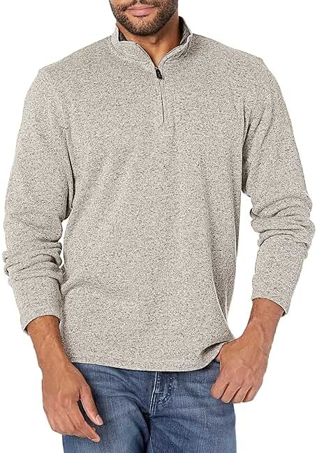 Wrangler Authentics Men's Long Sleeve Fleece Quarter-zip - Product Image