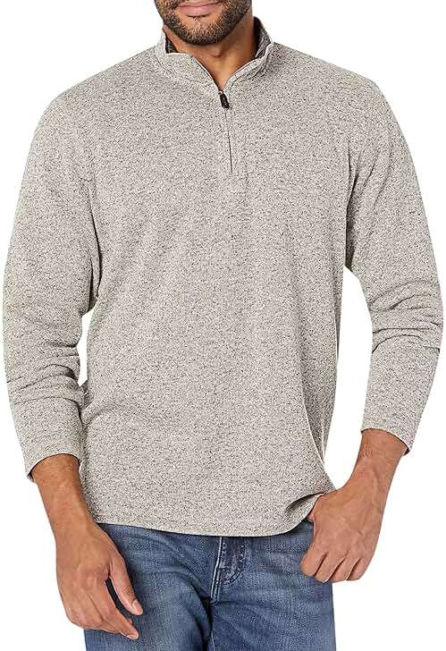 Wrangler Authentics Men's Long Sleeve Fleece Quarter-zip - Image 4