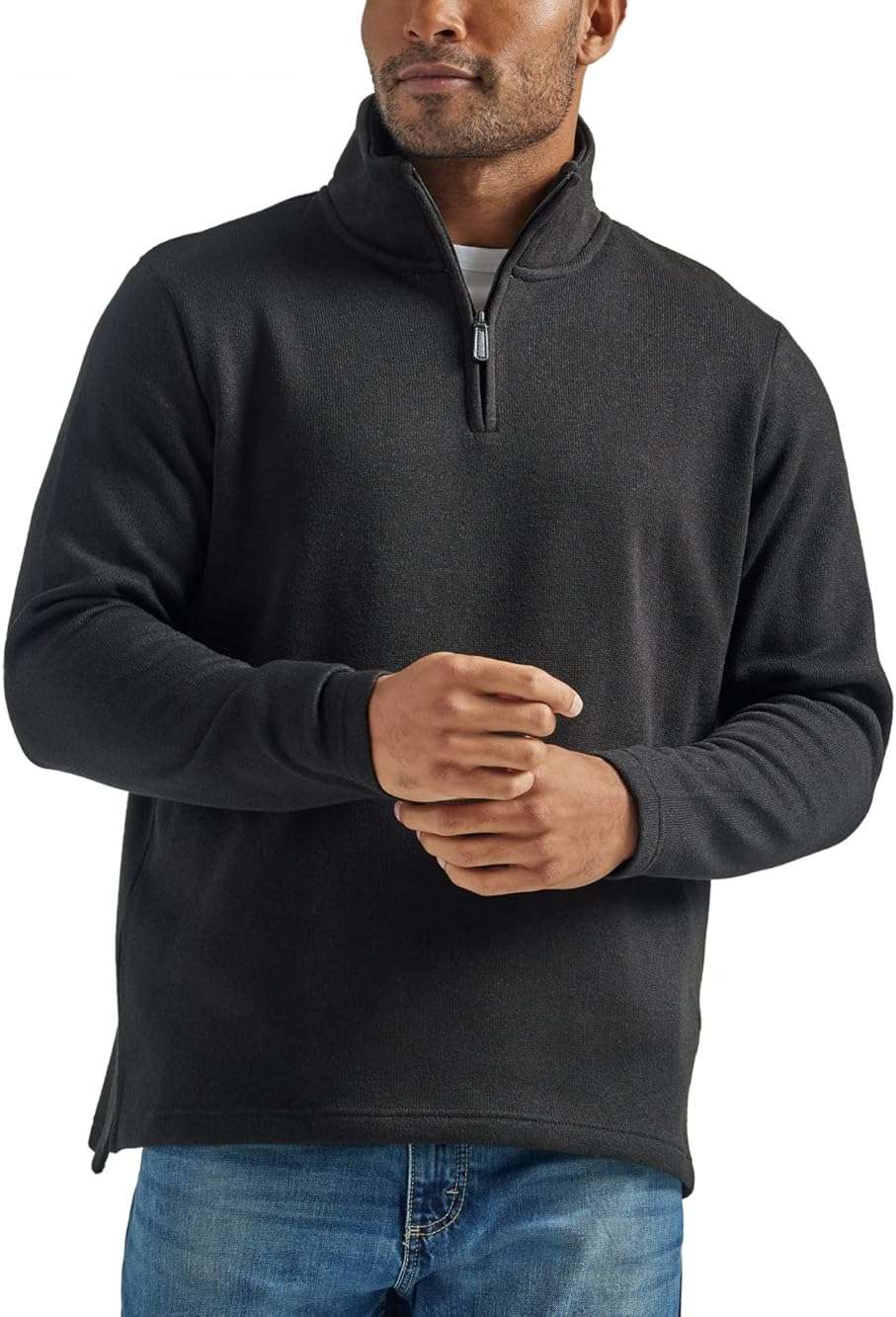 Wrangler Authentics Men's Long Sleeve Fleece Quarter-zip - Image 1