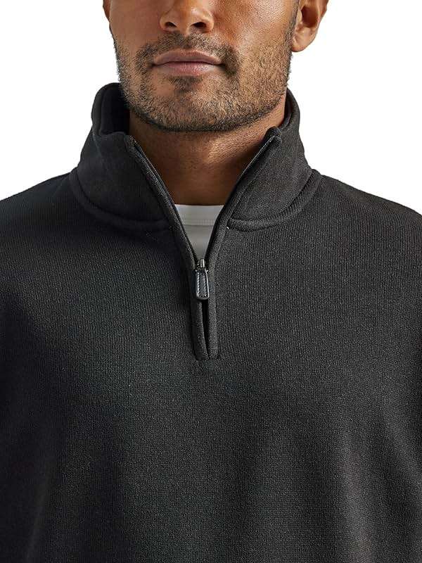 Wrangler Authentics Men's Long Sleeve Fleece Quarter-zip - Image 4