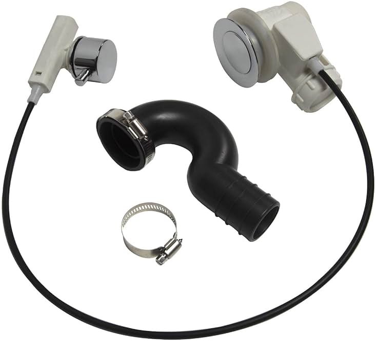 Drain Assembly 006 for Shampoo Bowl, Pedicure Spa, Sink Replacement Part for Salon, Barber Shop Spa, Rehab - Product Image