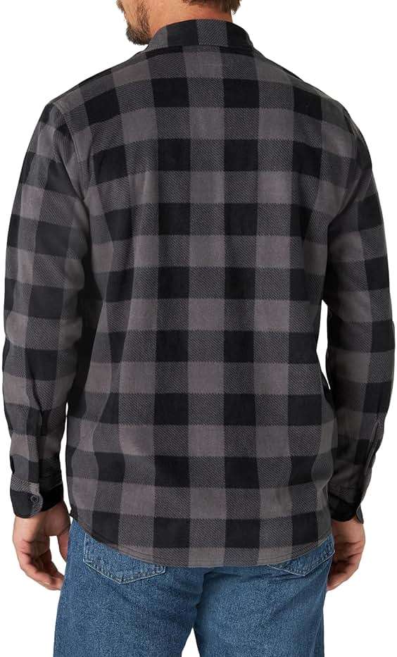 Wrangler Authentics Men's Long Sleeve Heavyweight Fleece Shirt - Image 2