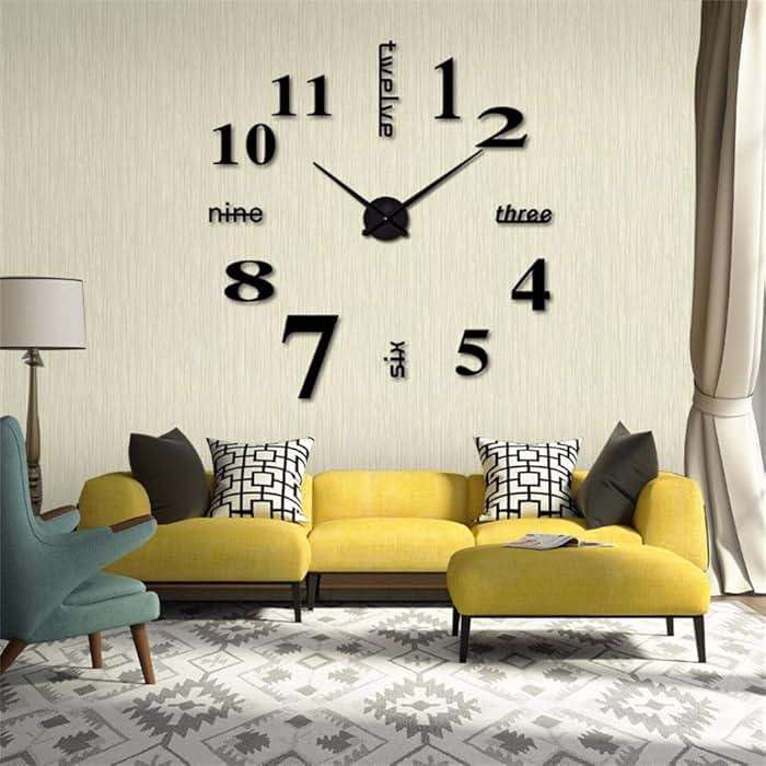 FASHION in THE CITY Large Frameless 3D DIY Mirror Surface Wall Clocks Modern Design for Living Room Bedroom Home Office Kids Room Hotel Coffee Hall Bar Wall Decoration - Image 7