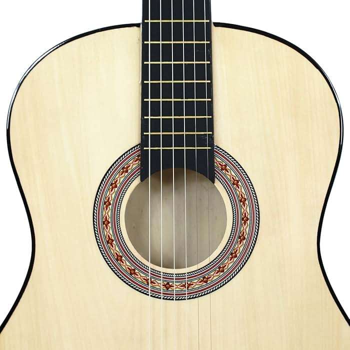 ZENY 38" New Beginners Acoustic Guitar With Guitar Case, Strap, Tuner and Pick (Natural) - Image 4