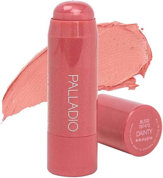 Palladio I'm Blushing 2-in-1 Cheek and Lip Tint, Buildable Lightweight Cream Blush, Sheer Multi Stick Hydrating formula, All day wear, Easy Application, Shimmery, Blends Perfectly onto Skin, Dainty - Product Image