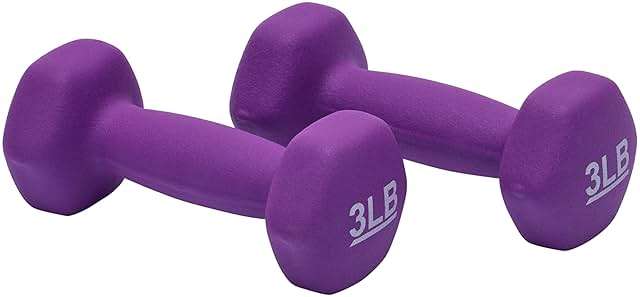 Amazon Basics Neoprene Dumbbell Hand Weights for Exercise and Muscle Toning - Image 1