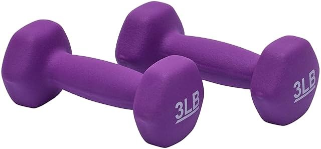Amazon Basics Neoprene Dumbbell Hand Weights for Exercise and Muscle Toning - Product Image