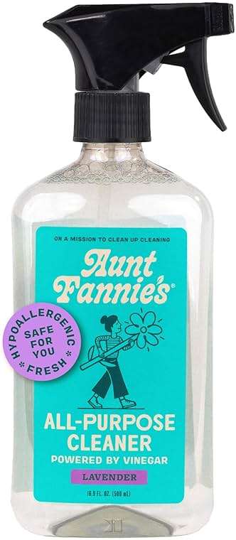 Aunt Fannie's All Purpose Household Cleaner, Multi-surface Spray, Powered by Vinegar for Kitchen, Bath, Windows and Countertops, Lavender Scent (Pack of 1) - Image 1
