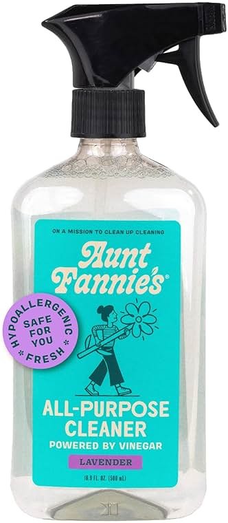 Aunt Fannie's All Purpose Household Cleaner, Multi-surface Spray, Powered by Vinegar for Kitchen, Bath, Windows and Countertops, Lavender Scent (Pack of 1) - Product Image
