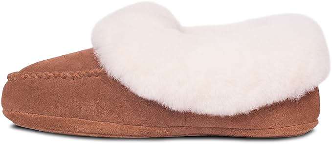 Cloud Nine Women’s Australian Sheepskin Booties for Women - Cowhide Suede Upper, Leather & Rubber Sole Women's Slippers - Image 2