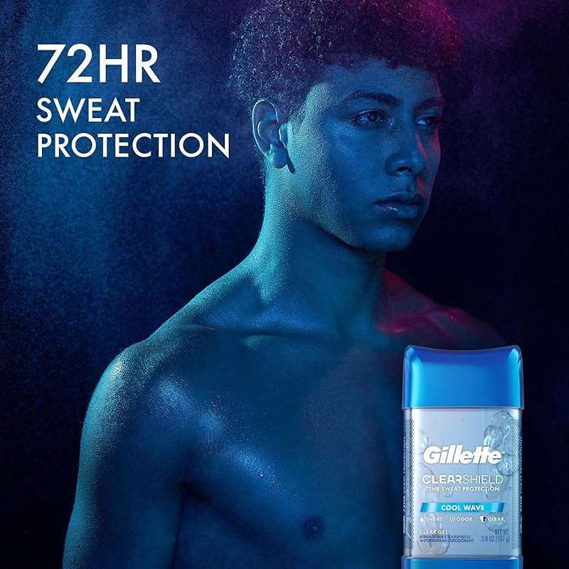 Gillette Antiperspirant Deodorant for Men, Cool Wave Scent, Clear Gel, 3.8 Oz (Pack of 3) - Image 3