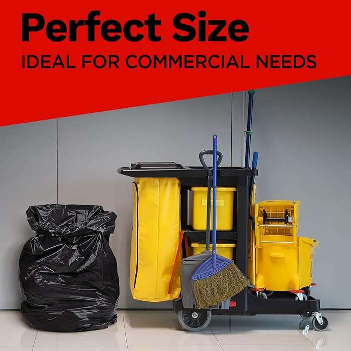 ToughBag 55 Gallon Trash Bags, 2.5 Mil Contractor Bags - 50 Count, Large 55-60 Gallon Trash Can Liners, Black Contractor Garbage Bags, 38 x 58" - Made in USA - Image 7