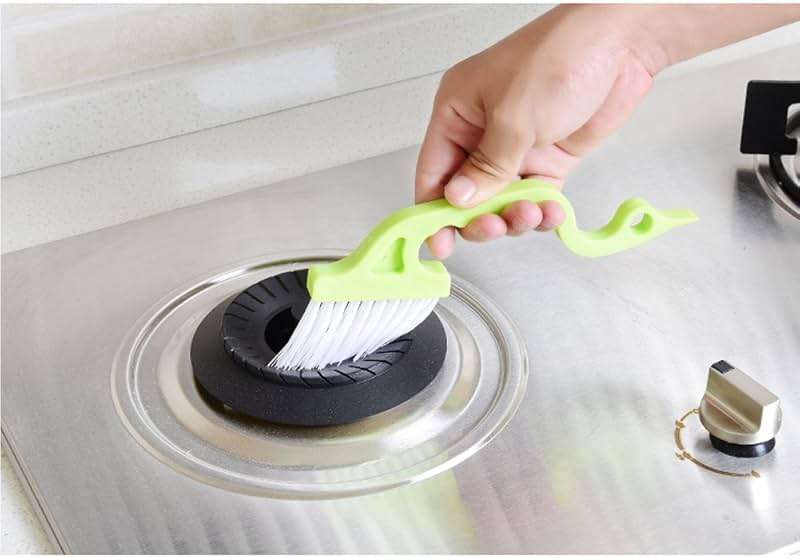 Trycooling Hand-held Groove Gap Cleaning Tools Door Window Track Kitchen Cleaning Brushes (Random Color-Blue, Green, Pink) (1 Pc) - Image 2