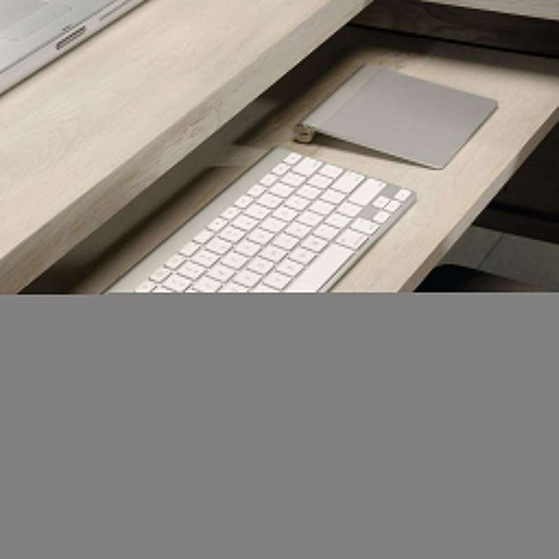 Sauder Costa L-Shaped Desk, Chalked Chestnut, Home Office with Storage & Keyboard Tray - Image 7