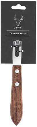 Viski Channel Knife, Citrus Zester and Orange Peeler Tool, Walnut Wood and Stainless Steel Bar Tool for Cocktail Garnishes, Perfect for Home Bars, Craft Cocktails and Bartender Gifts, Set of 1 - Image 11