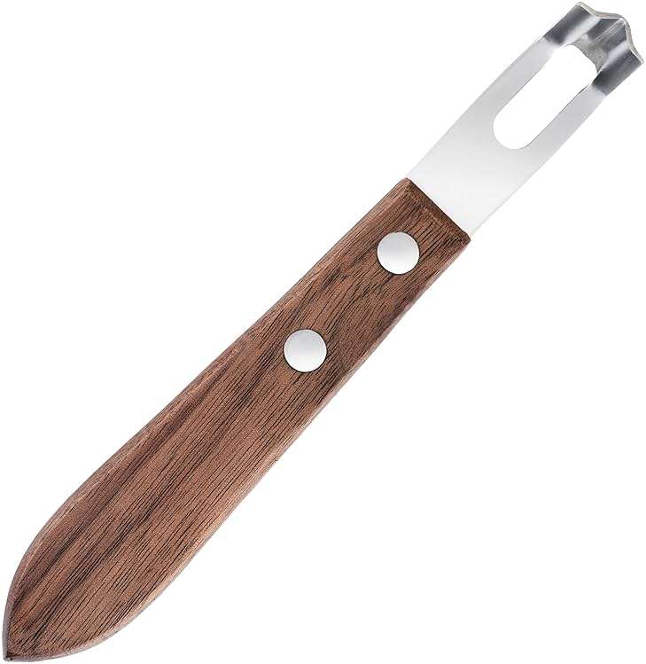 Viski Channel Knife, Citrus Zester and Orange Peeler Tool, Walnut Wood and Stainless Steel Bar Tool for Cocktail Garnishes, Perfect for Home Bars, Craft Cocktails and Bartender Gifts, Set of 1 - Image 8