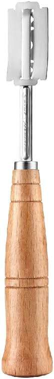 "SAINT GERMAIN Premium Hand Crafted Bread Lame for Dough Scoring Knife, Lame Bread Tool for Sourdough Bread Slashing with 10 Blades Included with Replacement with Authentic Leather Protector Cover" - Image 3