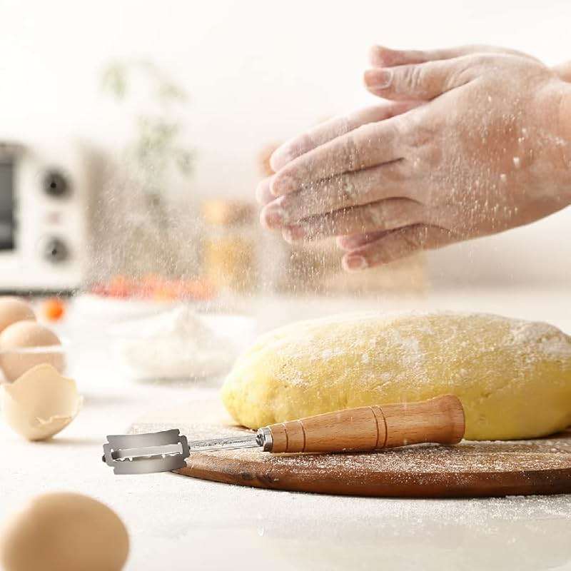 "SAINT GERMAIN Premium Hand Crafted Bread Lame for Dough Scoring Knife, Lame Bread Tool for Sourdough Bread Slashing with 10 Blades Included with Replacement with Authentic Leather Protector Cover" - Image 7
