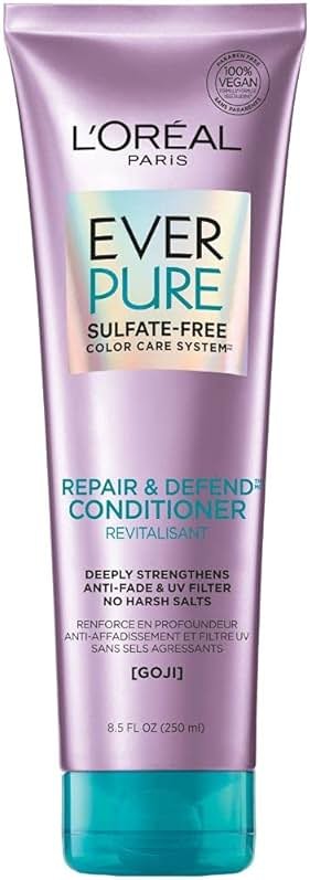 L'Oreal Paris EverPure Repair and Defend Sulfate Free Conditioner for Color-Treated Hair, Strengthens and Repairs Damaged Hair, with Goji, 8.5 Fl; Oz (Packaging May Vary) - Product Image