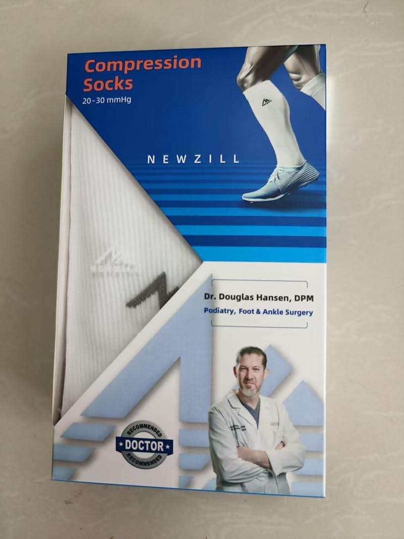 NEWZILL Medical Compression Socks for Women & Men Circulation 20-30 mmHg, Best Support for Running Athletic Cycling Nursing Travel Work and Fitness - Image 8
