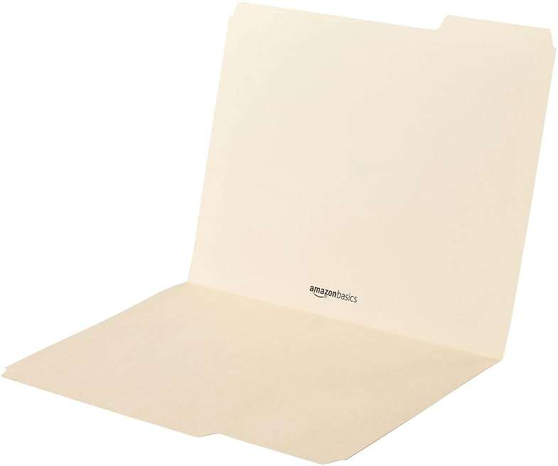 Amazon Basics Sturdy File Folders with Reinforced Tabs for Filing and Organization, 1/3-Cut Tab, Assorted Positions, Letter Size, 8.5x11 inches, Manila, 100-Pack - Image 5