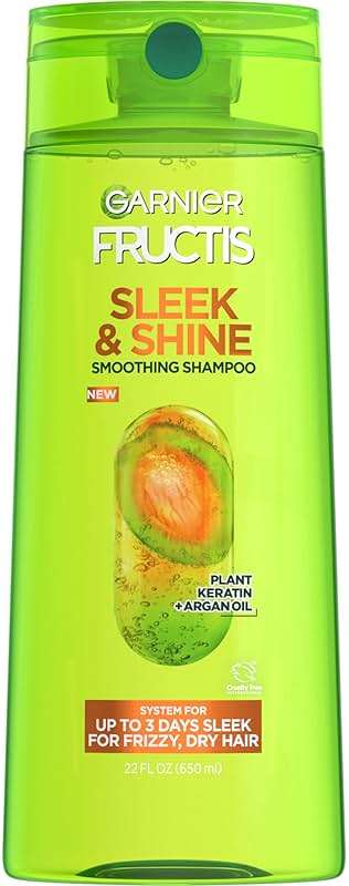 Garnier Fructis Sleek & Shine Shampoo, Frizzy, Dry, Unmanageable Hair, 22 fl. oz.(Packaging May Vary) - Image 1