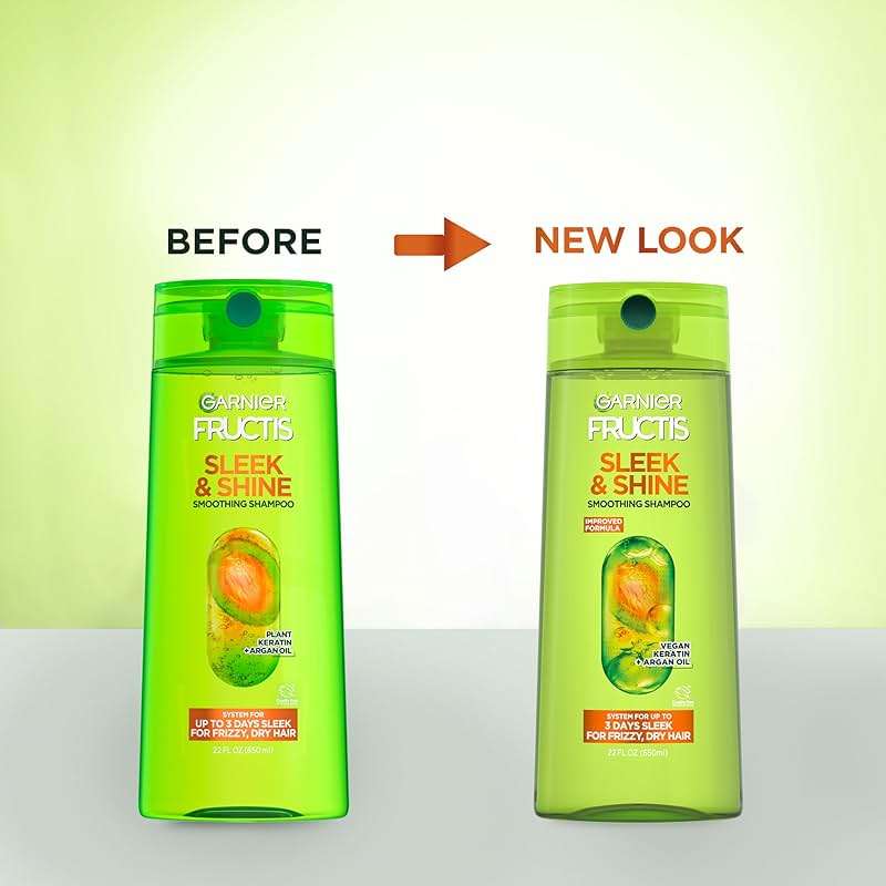 Garnier Fructis Sleek & Shine Shampoo, Frizzy, Dry, Unmanageable Hair, 22 fl. oz.(Packaging May Vary) - Image 5