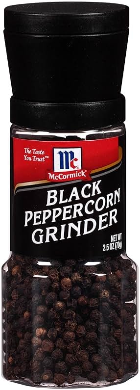 McCormick Black Peppercorn Grinder, For Freshly Ground Pepper While Cooking & Tableside, 2.5 oz - Product Image