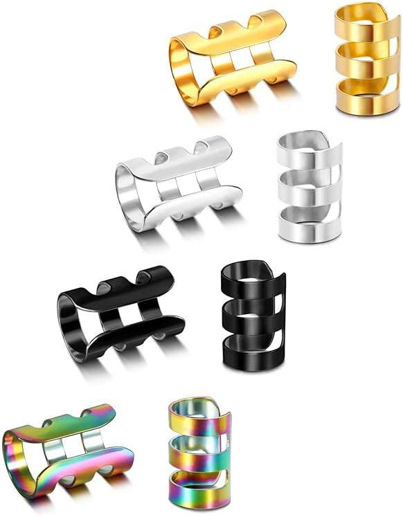 JewelrieShop Earcuffs for Men Stainless Steel Clip on Cartilage Helix Ear Cuffs Non-Piercing Punk Earrings Women - Image 1