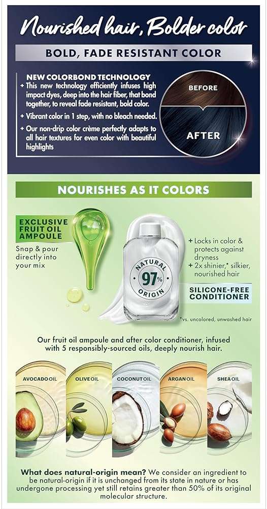 Garnier Nutrisse Ultra Color Hair Color, Permanent Hair Dye for Up to 8 Weeks of Bold, Vibrant, Fade-Resistant Results, Vegan & Cruelty-Free, IN1 Dark Intense Indigo (Midnight Iris), 1 Count - Image 8