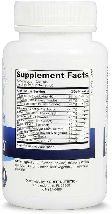Water Pills for Bloating & Fluid Balance – Natural Herbal Diuretic Supplement for Water Retention & Occasional Swelling – Dandelion, Green Tea & Potassium – 60 Capsules - Image 2