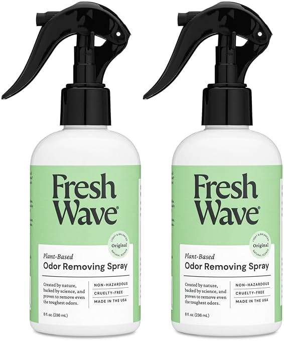 Fresh Wave Original Scent Odor Removing Spray, 8 fl. oz. | Pack of 2 | Odor Absorber for Home, Furniture, Fabrics & Trash | Safer Odor Relief - Image 1