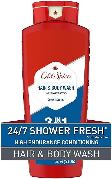 Old Spice Refreshing 2-in-1 Hair & Body Wash Conditioner for Men, High Endurance, 3X Defense, 24/7 Shower Fresh with Lasting Scent, Scented, 24 oz - Product Image