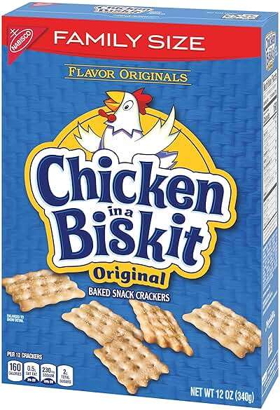 CHICKEN IN A BISKIT Original Baked Snack Crackers, Lunch Snacks, Family Size, 12 oz - Image 12