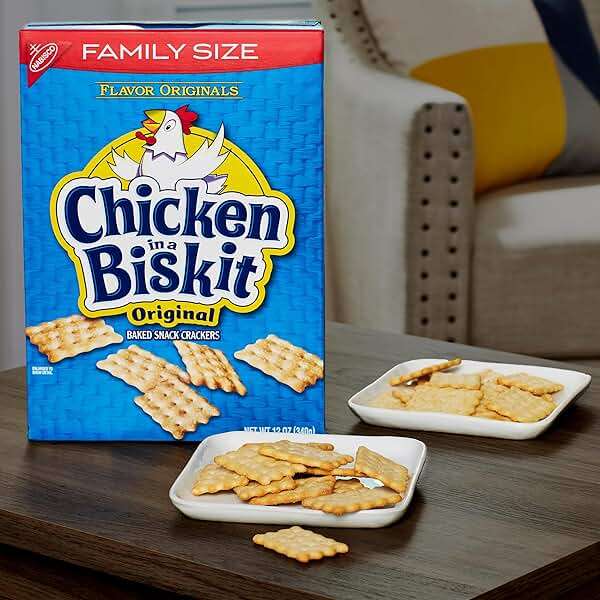 CHICKEN IN A BISKIT Original Baked Snack Crackers, Lunch Snacks, Family Size, 12 oz - Image 5
