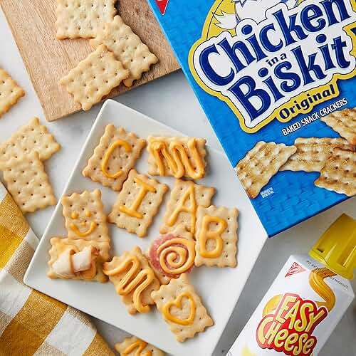 CHICKEN IN A BISKIT Original Baked Snack Crackers, Lunch Snacks, Family Size, 12 oz - Image 8