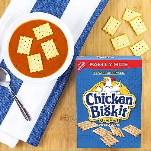 CHICKEN IN A BISKIT Original Baked Snack Crackers, Lunch Snacks, Family Size, 12 oz - Image 9