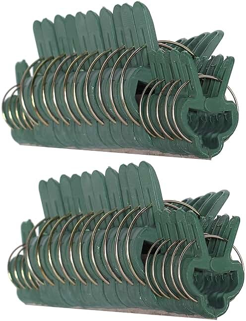 Plant Clips 40 Piece Green Gentle Gardening Plant & Flower Lever Loop Gripper Clips, Tool for Supporting or Straightening Plant Stems, Stalks, and Vines, Garden Clips, by RamPro - Product Image