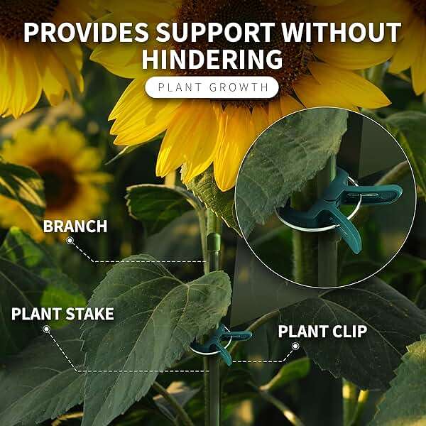Plant Clips 40 Piece Green Gentle Gardening Plant & Flower Lever Loop Gripper Clips, Tool for Supporting or Straightening Plant Stems, Stalks, and Vines, Garden Clips, by RamPro - Image 5
