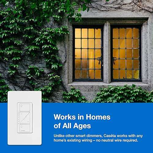 Lutron Caseta Deluxe Smart Dimmer Switch Kit, 2 Dimmer Switches, 2 Wall Plates, 2 Pico Remotes, and Smart Hub, No Neutral Required, Works with Alexa, Apple Home, Ring, & Google Home, P-BDG-PKG2W-A - Image 11